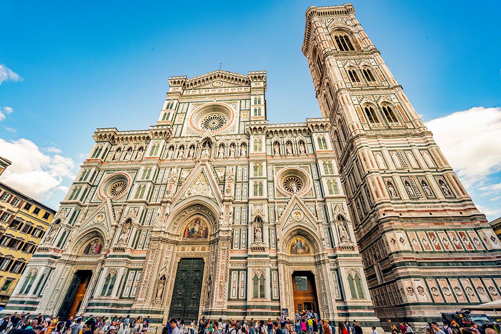 Florence Cathedral, Florence, Tuscany, Italy. Neo-Gothic 19th Century facade of gothic cathedral. art print by Murray McCallum for $57.95 CAD
