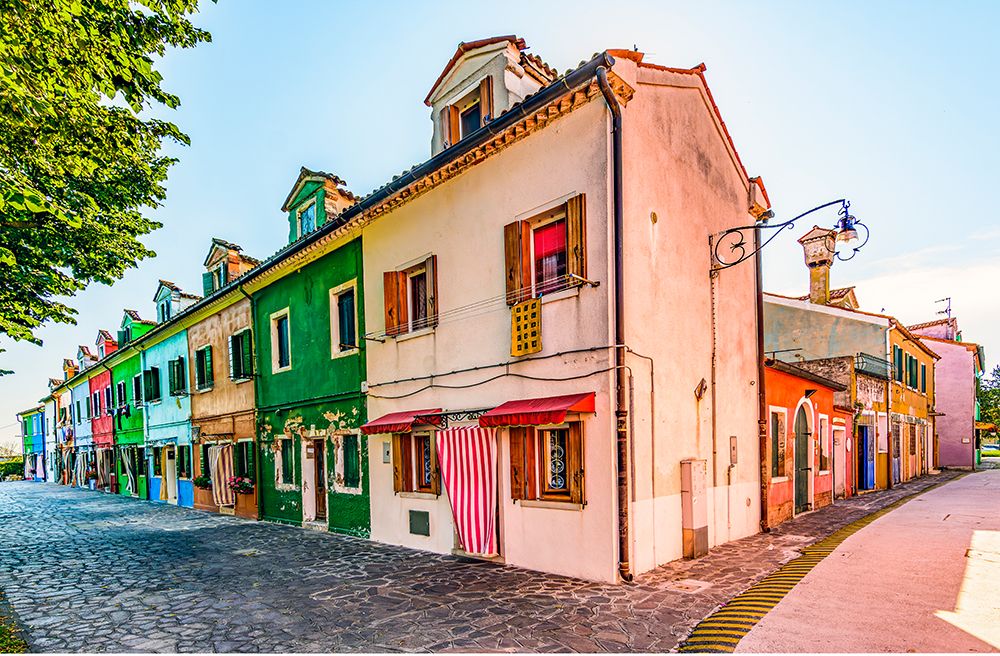 Burano, Lagoon of Venice, Italy. towns colorful houses on this small island in lagoon. art print by Murray McCallum for $57.95 CAD