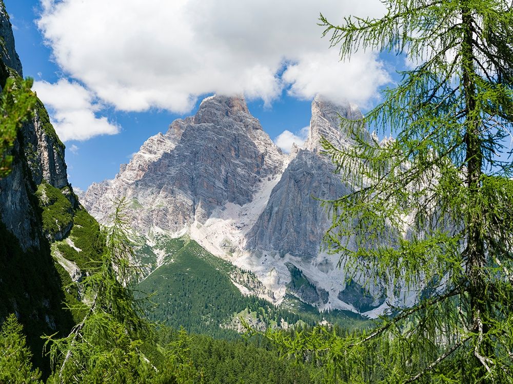 Monte Cristallo in the Dolomites of the Veneto-seen from west  art print by Martin Zwick for $57.95 CAD