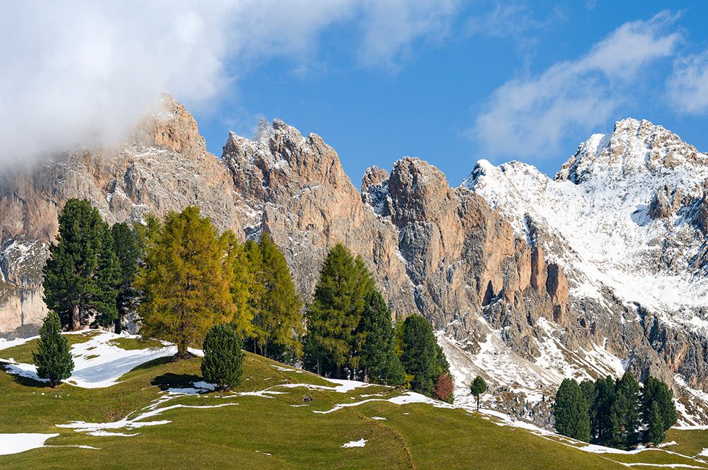 Geisler mountain range in the dolomites of the Groden Valley or Val Gardena in South Tyrol-Alto Adi art print by Martin Zwick for $57.95 CAD