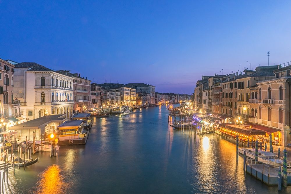 Italy-Venice Grand Canal at Twilight from Rialto Bridge art print by Rob Tilley for $57.95 CAD
