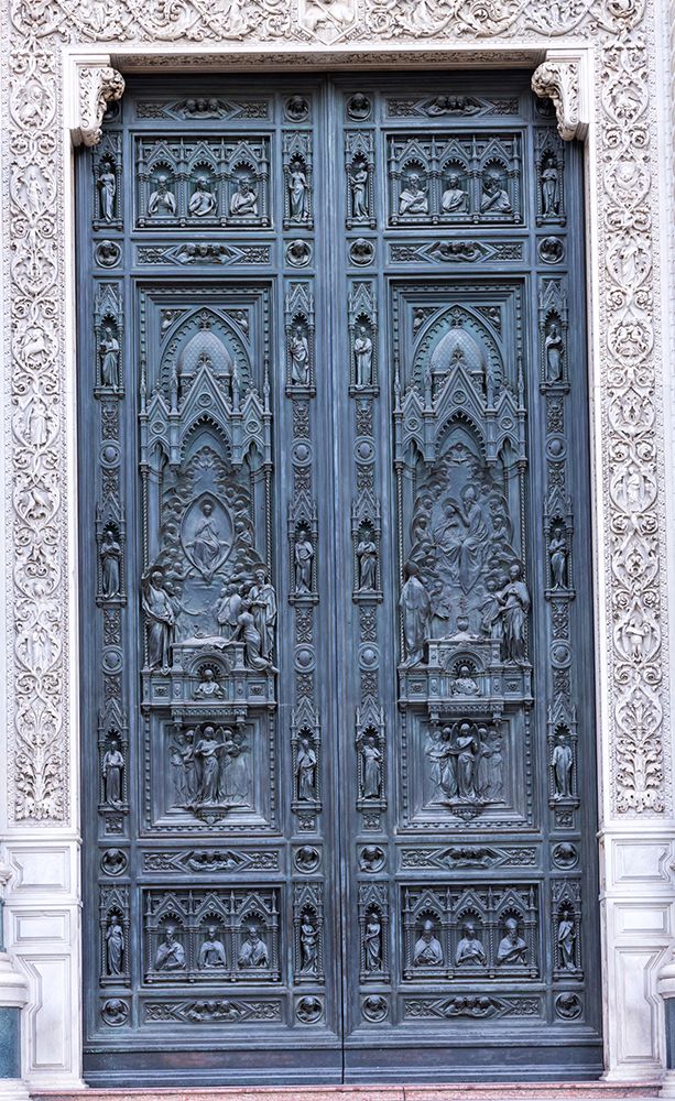 Front door. Duomo Santa Maria del Fiore. Tuscany-Italy. art print by Tom Norring for $57.95 CAD