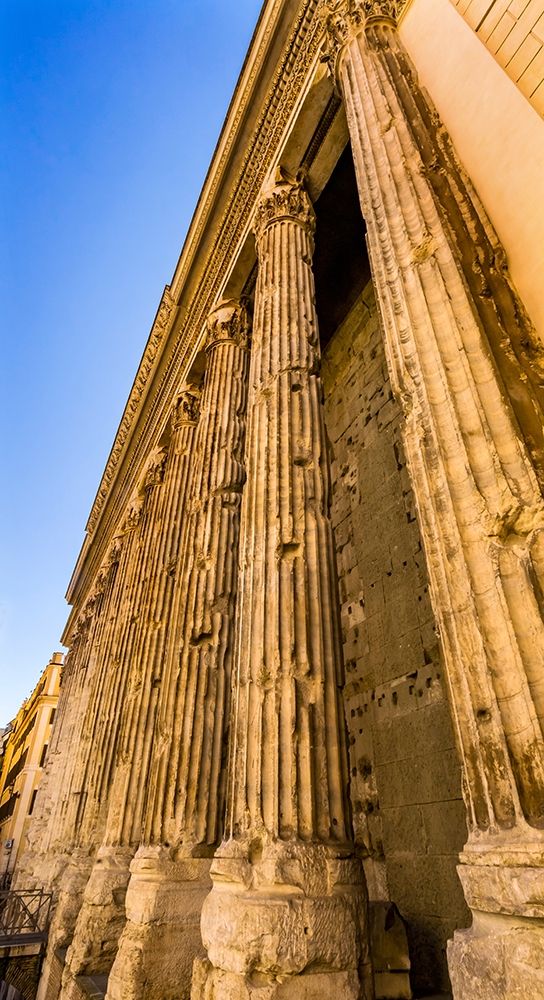 Temple of Hadrian Columns Colonnade Now Stock Exchange-Rome-Italy Temple built 145 AD art print by William Perry for $57.95 CAD
