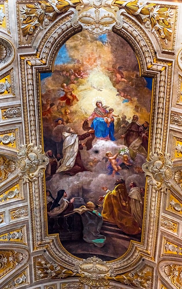Ceiling Fresco Basilica Santa Maria in Traspontina Church-Rome-Italy Built in the 1600s art print by William Perry for $57.95 CAD