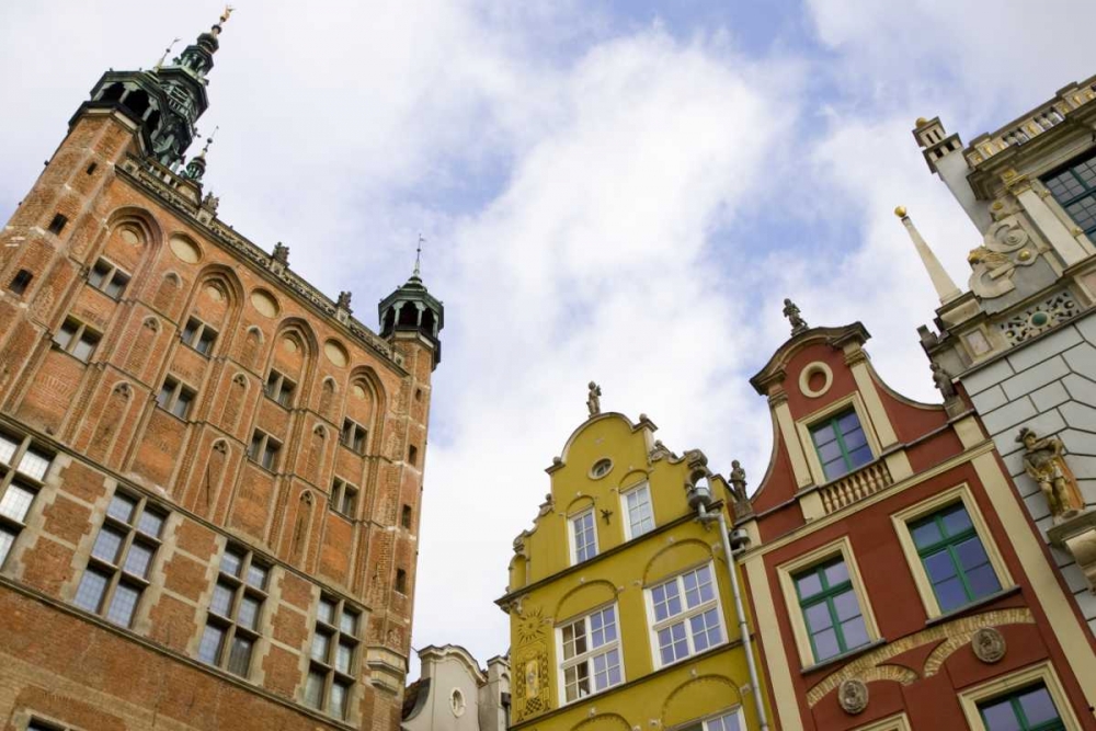 Poland, Gdansk Town Hall and rooflines art print by Nancy ,  Steve Ross for $57.95 CAD