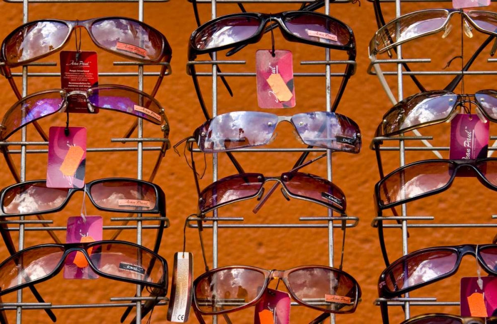 Poland, Gdansk Sunglasses on display in shop art print by Nancy ,  Steve Ross for $57.95 CAD