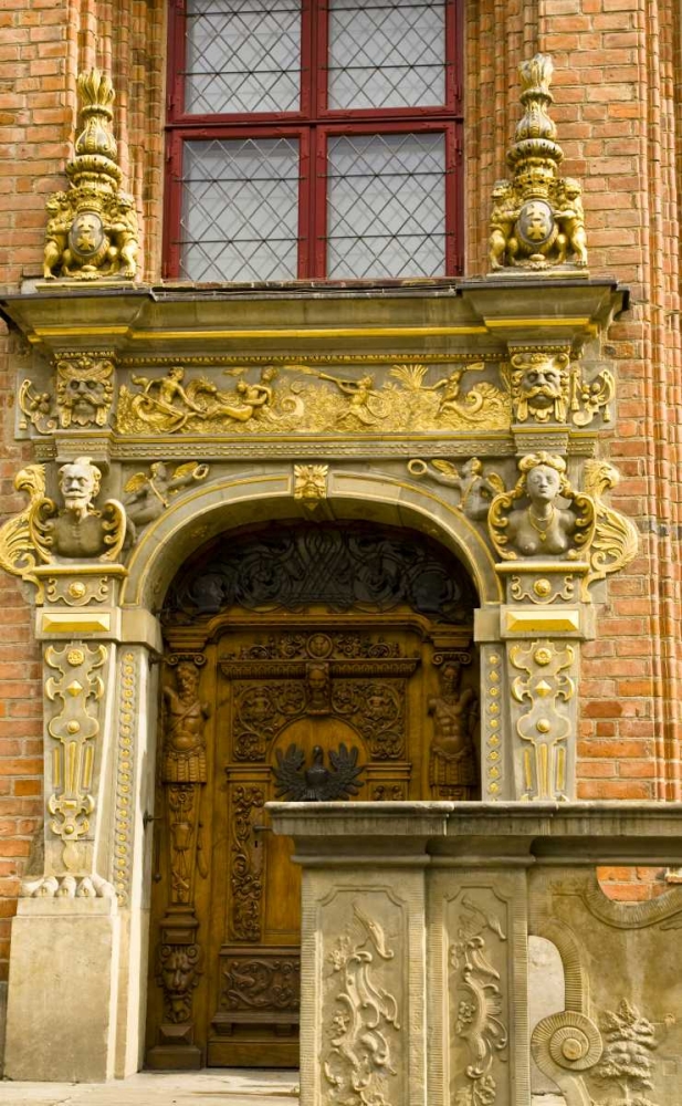 Poland, Gdansk Detail of ornate door art print by Nancy ,  Steve Ross for $57.95 CAD