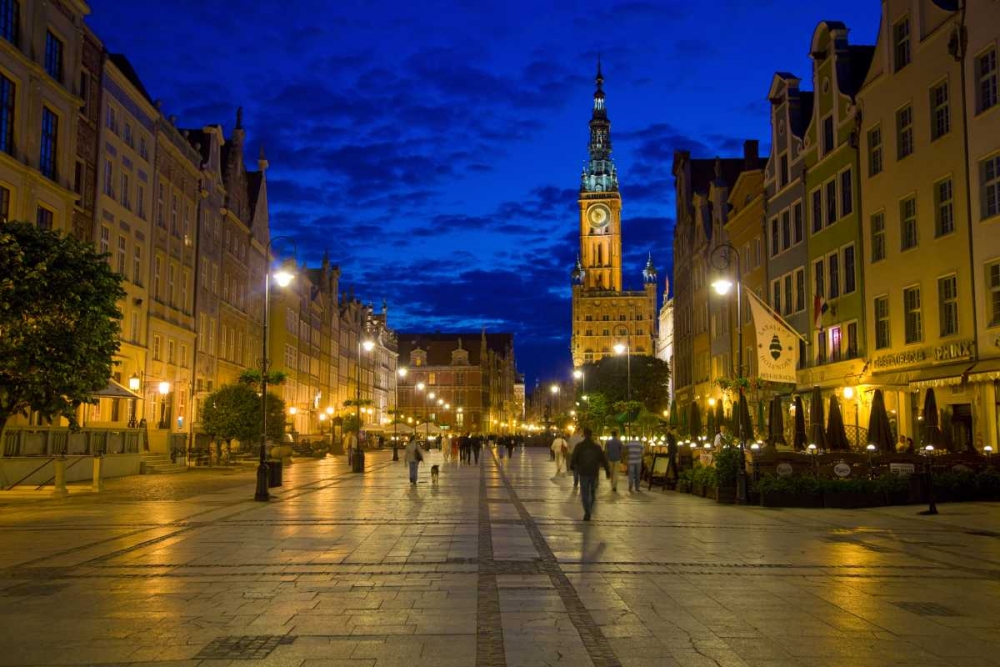 Poland, Gdansk Plaza for walking and dining art print by Jim Zuckerman for $57.95 CAD