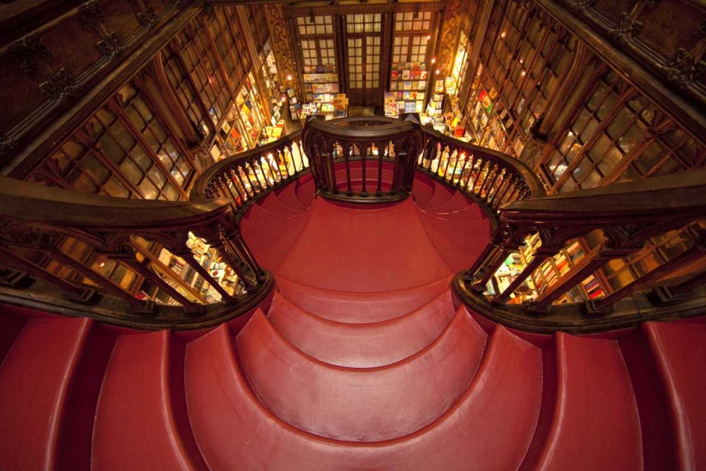 Portugal, Porto Stairway in Lello Book Store art print by Jim Zuckerman for $57.95 CAD
