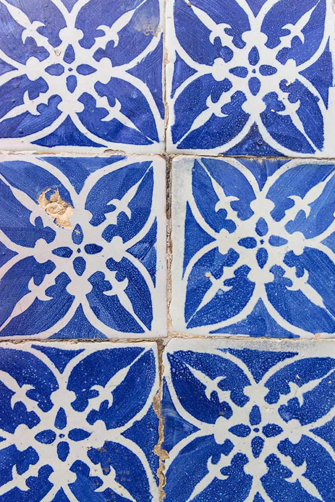 Terceira Island, Azores, Portugal. Blue tile on a decrepit building in Angra do Heroismo. art print by Emily M. Wilson for $57.95 CAD