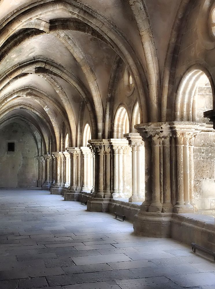 The early 12 century cloister in the old Cathedral (Se Velha) art print by Julie Eggers for $57.95 CAD