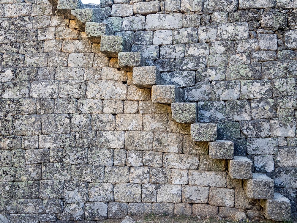 Stairs leading up to the Monsanto Castle in the historic village of Monsanto-Portugal art print by Julie Eggers for $57.95 CAD