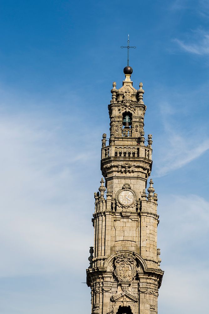 Bell tower of the Church of the Clergymen (Igreja dos Clerigos), Porto, Portugal. art print by Michael DeFreitas for $57.95 CAD