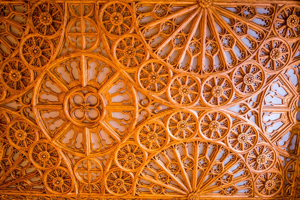 Ceiling of the Lello Bookshop (Livraria Lello) or Harry Potters bookstore, Porto, Portugal. art print by Michael DeFreitas for $57.95 CAD