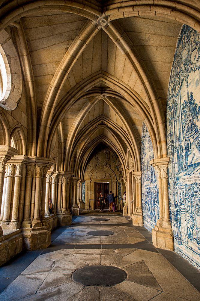 Courtyard area of the Porto Cathedral, Porto, Portugal. art print by Michael DeFreitas for $57.95 CAD