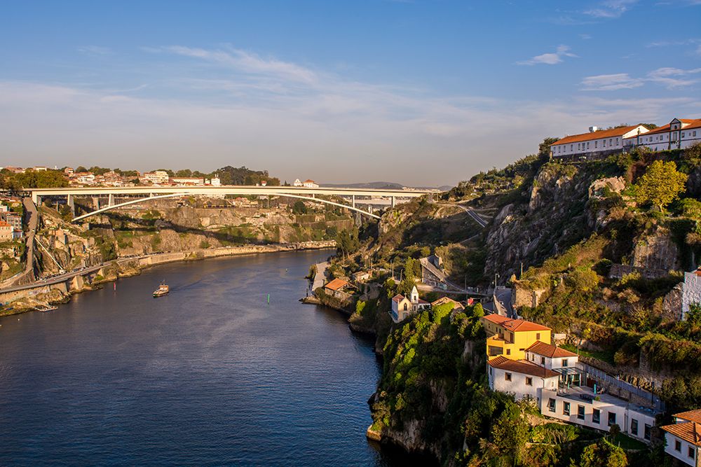 Infante Bridge across the Douro River, Porto, Portugal. art print by Michael DeFreitas for $57.95 CAD