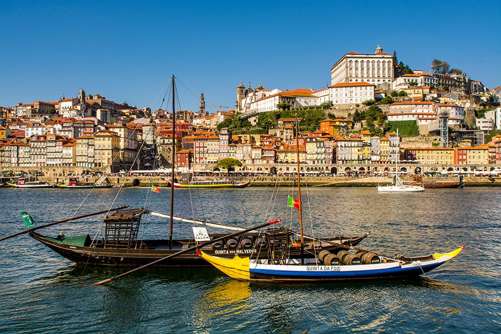 Rabelo boats on the Douro River, Porto, Portugal. art print by Michael DeFreitas for $57.95 CAD