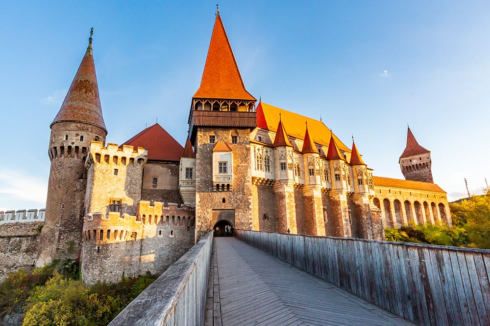 Romania-Hunedoara Corvin Castle-Gothic-Renaissance castle-one of the largest castles in Europe art print by Emily M. Wilson for $57.95 CAD