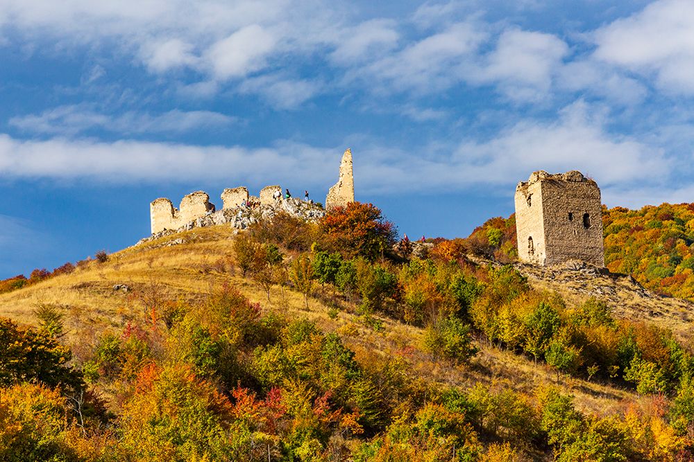 Romania-Transylvania Coltesti Castle 11th century Ruins Territorial Trascau mountain views art print by Emily M. Wilson for $57.95 CAD
