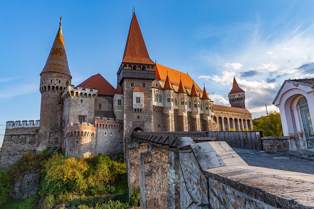 Romania, Hunedoara. Corvin Castle, Gothic-Renaissance castle, one of the largest castles in Europe. art print by Emily M. Wilson for $57.95 CAD