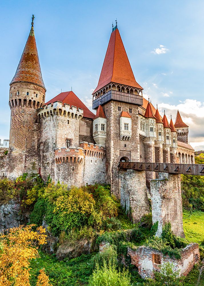 Romania, Hunedoara. Corvin Castle, Gothic-Renaissance castle, one of the largest castles in Europe. art print by Emily M. Wilson for $57.95 CAD