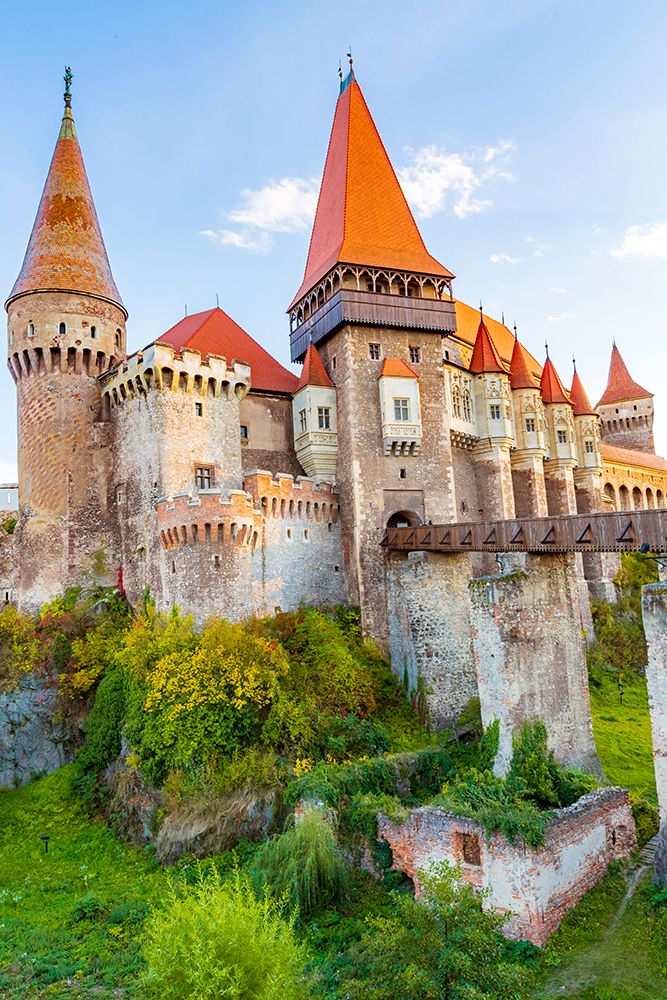 Romania, Hunedoara. Corvin Castle, Gothic-Renaissance castle, one of the largest castles in Europe. art print by Emily M. Wilson for $57.95 CAD