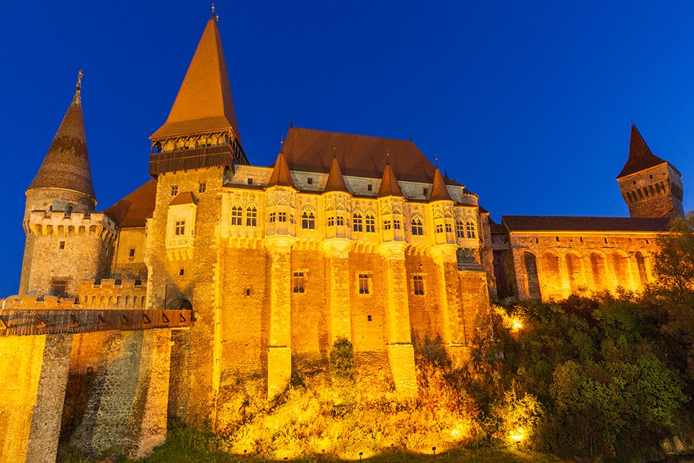 Romania, Hunedoara. Corvin Castle, Gothic-Renaissance castle, one of the largest castles in Europe. art print by Emily M. Wilson for $57.95 CAD