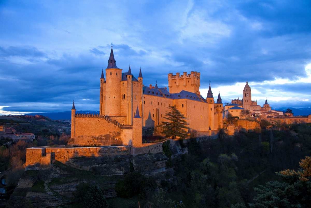 Europe, Spain, Segovia Alcazar castle at sunset art print by Jim Zuckerman for $57.95 CAD