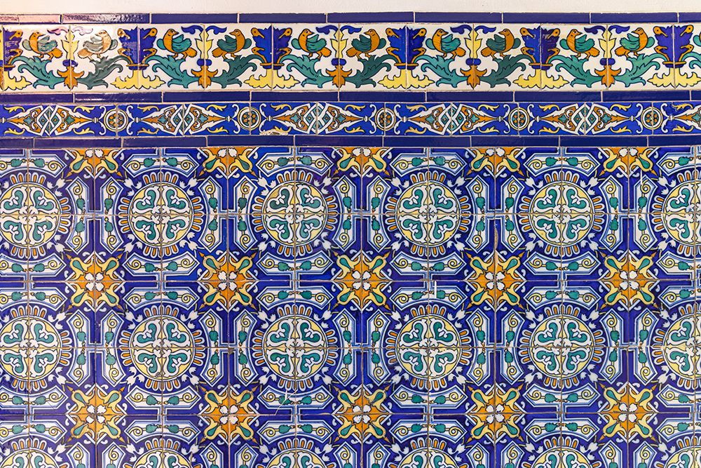 Albaicin, Province of Granada, Andalusia, Spain. Colorful decorative tiles on a building. art print by Emily M. Wilson for $57.95 CAD