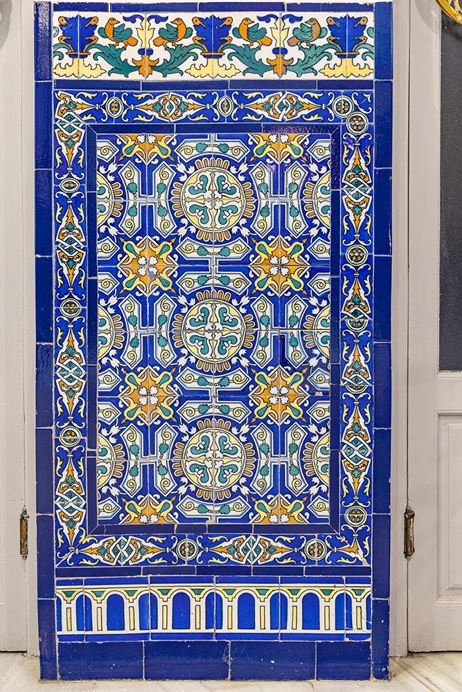 Albaicin, Province of Granada, Andalusia, Spain. Colorful decorative tiles on a building. art print by Emily M. Wilson for $57.95 CAD