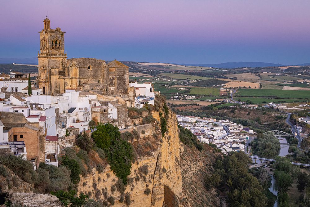 Arcos de la Frontera, Seville Province, Andalusia, Spain. Evening view of Church of Saint Peter. art print by Emily M. Wilson for $57.95 CAD