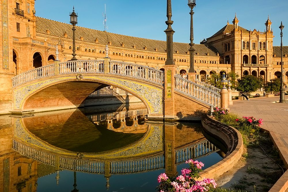 Seville-Spain. Plaza de Espana. It was built in 1928 for the Ibero-American Exposition of 1929 art print by Julien McRoberts for $57.95 CAD