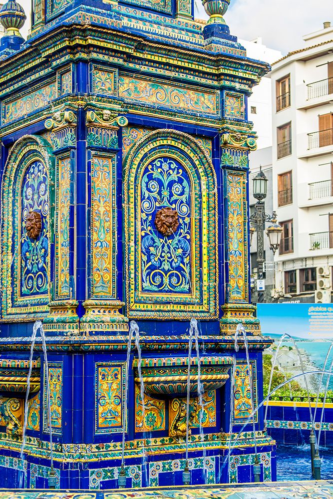 Central fountain, Plaza Alta main square, Algeciras, Spain. art print by Michael DeFreitas for $57.95 CAD