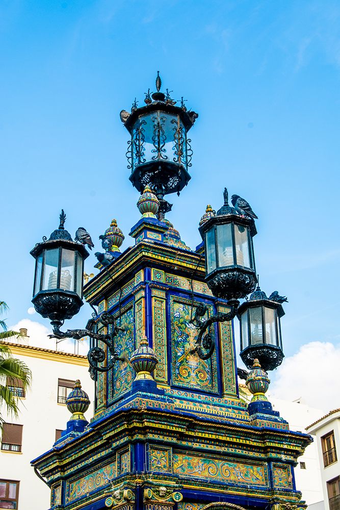 Central fountain, Plaza Alta main square, Algeciras, Spain. art print by Michael DeFreitas for $57.95 CAD