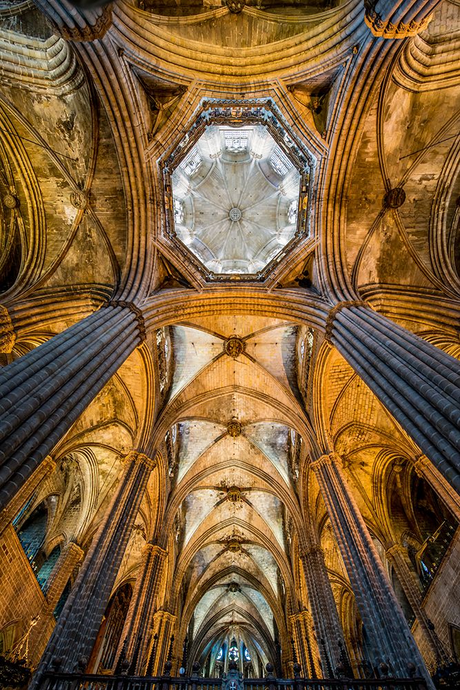 Interior of the Cathedral of Barcelona, Barcelona, Spain. art print by Michael DeFreitas for $57.95 CAD