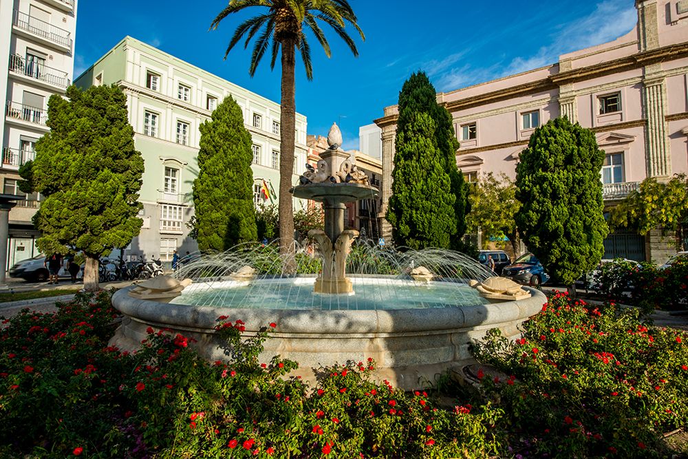 Fountain in Canalejas Park, Old Town, Cadiz, Spain. art print by Michael DeFreitas for $57.95 CAD