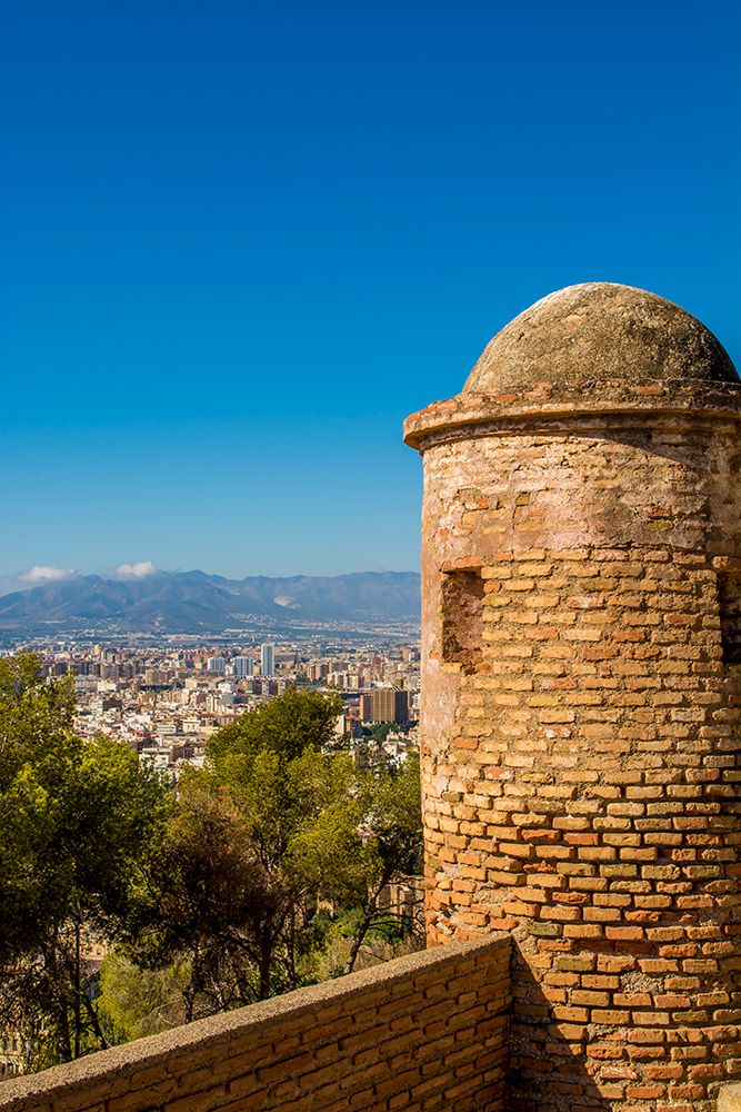 Alcazaba and Castle of Gibralfaro on Mount Malaga above the old town, Malaga, Spain. art print by Michael DeFreitas for $57.95 CAD