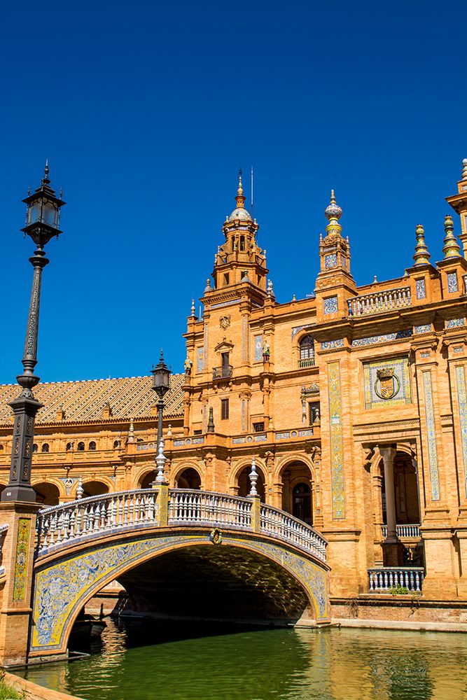 Bridge over the canal at Plaza de Espana, Seville, Andalusia, Spain. art print by Michael DeFreitas for $57.95 CAD