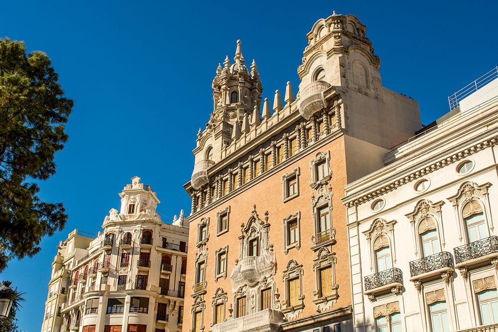 Scenic architecture cityscape, Valencia, Spain. art print by Michael DeFreitas for $57.95 CAD