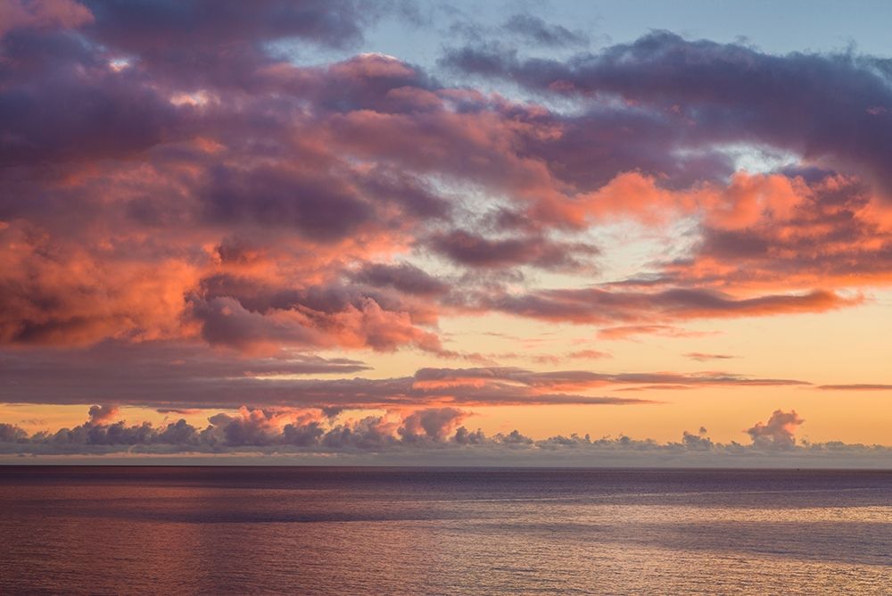 Canary Islands-Fuerteventura Island-Morro Jable-Playa de la Cebada beach-sunset sky art print by Walter Bibikow for $57.95 CAD