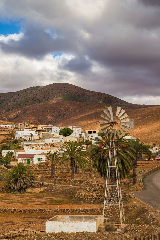 Canary Islands-Fuerteventura Island-Toto-desert village view with windmill art print by Walter Bibikow for $57.95 CAD