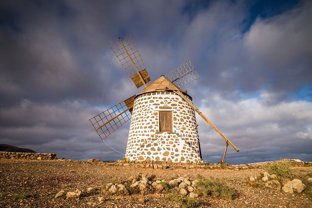 Canary Islands-Fuerteventura Island-La Oliva-traditional windmill art print by Walter Bibikow for $57.95 CAD