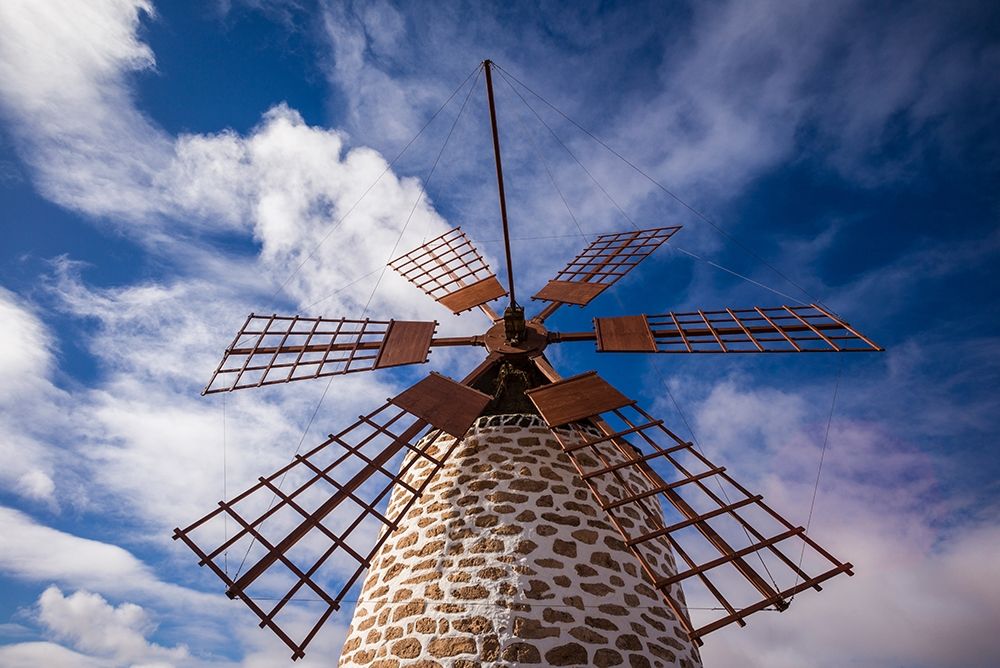 Canary Islands-Fuerteventura Island-Tindaya-traditional island windmill art print by Walter Bibikow for $57.95 CAD