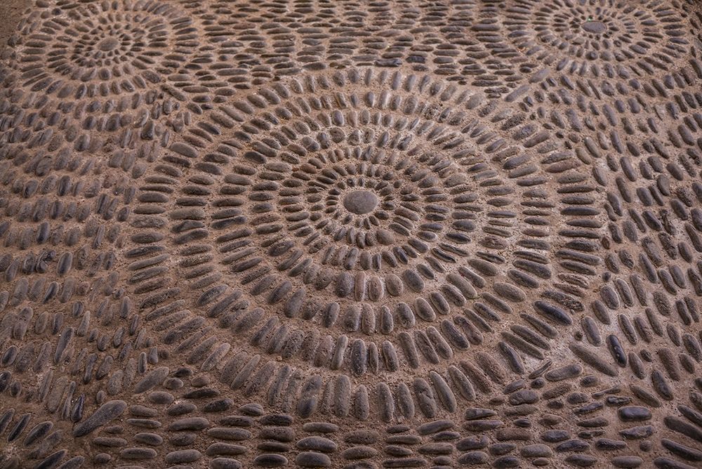 Canary Islands-Tenerife Island-Garachico-Iglesia de Santa Ana church-floor pattern art print by Walter Bibikow for $57.95 CAD