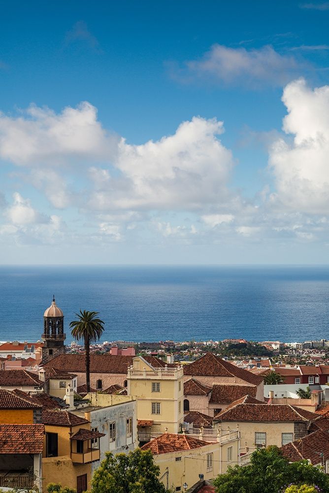Canary Islands-Tenerife Island-La Orotava-elevated town view art print by Walter Bibikow for $57.95 CAD