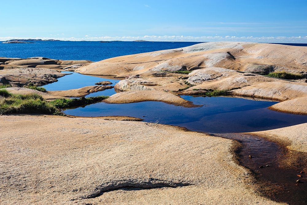 Sweden-Bohuslan-Ramsviklandet Nature Preserve. Polished rock slabs along the coast. art print by Fredrik Norrsell for $57.95 CAD
