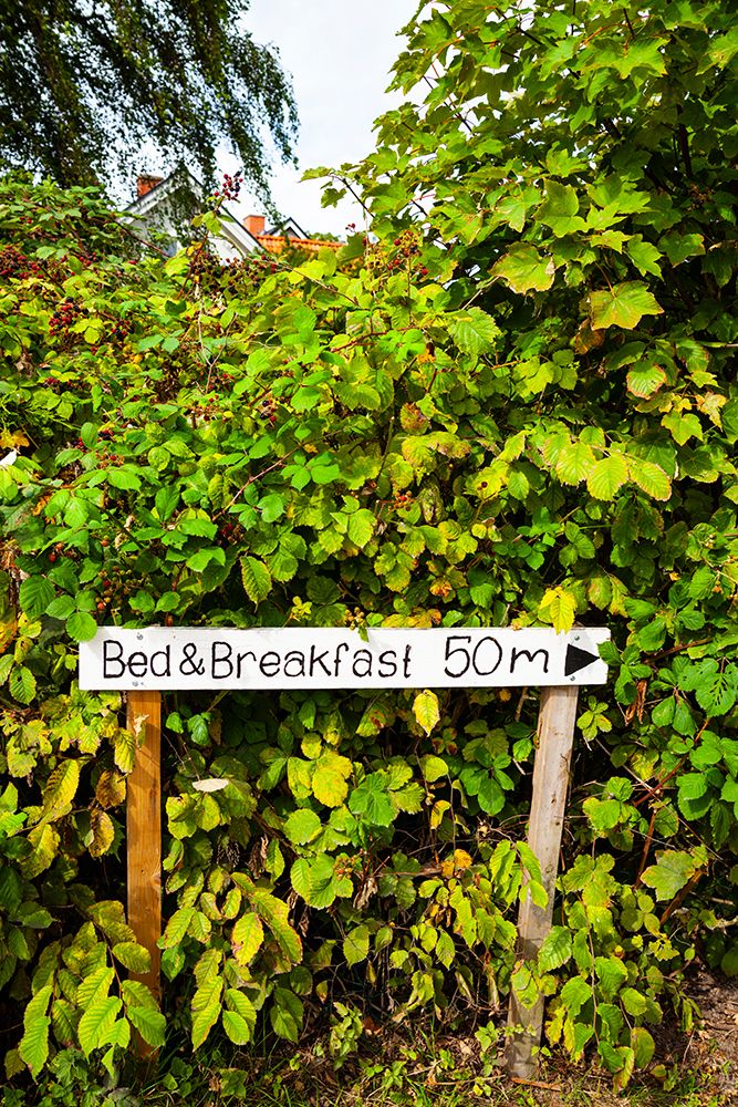 Bed and Breakfast sign on the island of Ven, Sweden art print by Rob Casey for $57.95 CAD