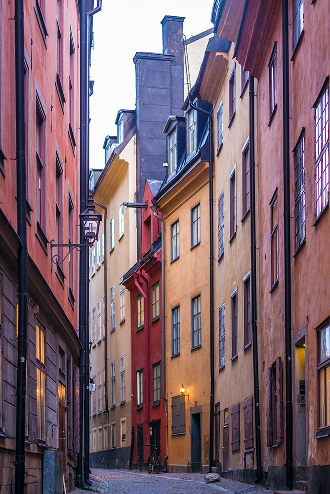 Sweden-Stockholm-Gamla Stan-Old Town-Royal Palace-old town street art print by Walter Bibikow for $57.95 CAD