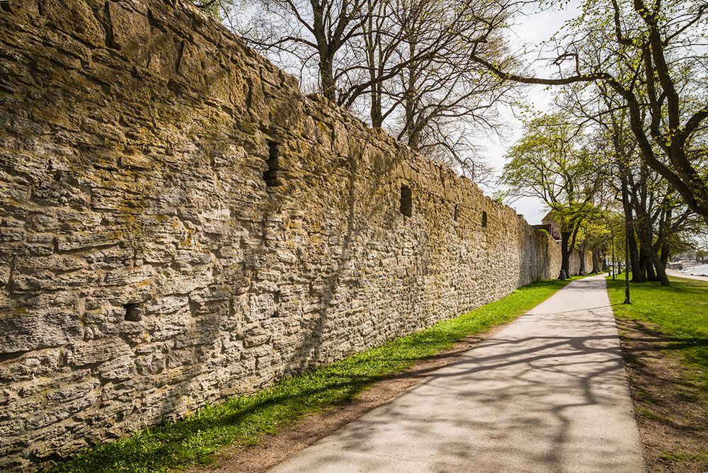 Sweden-Gotland Island-Visby-12th century city wall-most complete medieval city wall in Europe art print by Walter Bibikow for $57.95 CAD