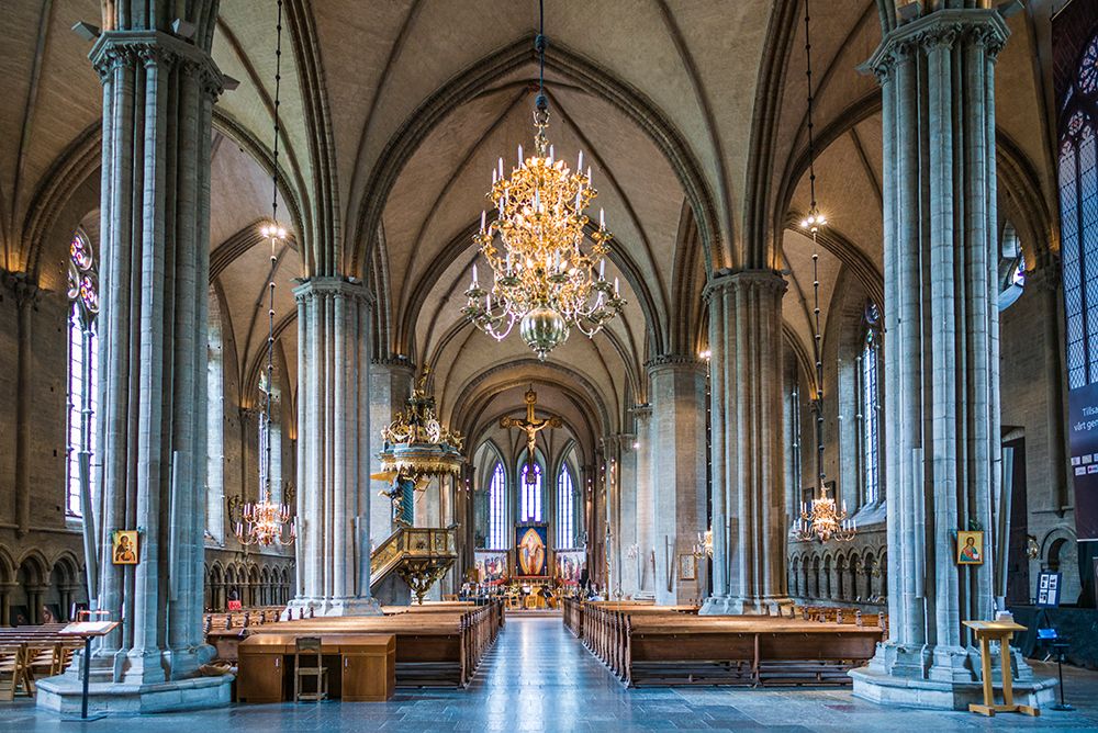 Sweden-Linkoping-Linkoping domkyrka cathedral-interior art print by Walter Bibikow for $57.95 CAD